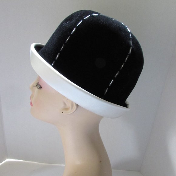 Vintage Bucket Style Hat Black & White main image 9